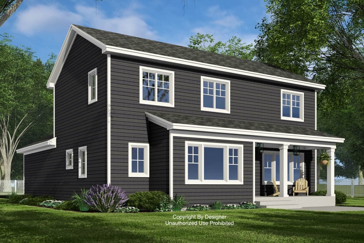 Plan 14962RK: Two-Story Traditional House Plan with Home Office and Jack and Jill Bathroom - 2216 Sq Ft - Image #7 - Traditional