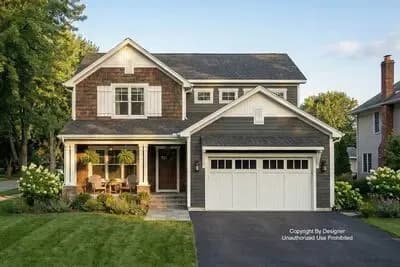 Two-Story Traditional House Plan with Home Office and Jack and Jill Bathroom - 2216 Sq Ft