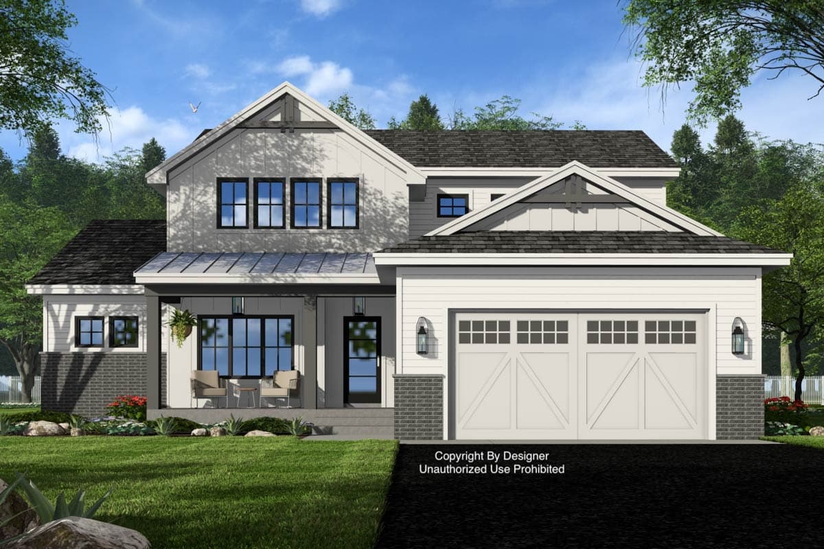 Plan 14964RK: Two-Story Modern Farmhouse Plan with Home Office - 2500 Sq Ft - Image #8 - Farmhouse, Modern Farmhouse