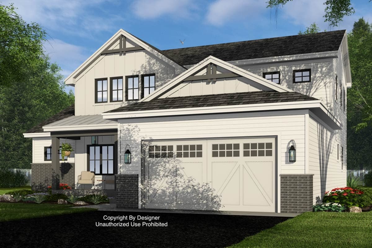 Plan 14964RK: Two-Story Modern Farmhouse Plan with Home Office - 2500 Sq Ft - Image #7 - Farmhouse, Modern Farmhouse