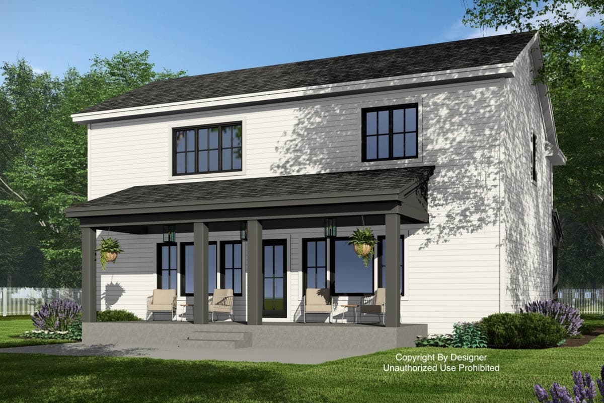 Plan 14967RK: Two-Story 3-Bedroom Farmhouse Plan with Home Office - 2132 Sq Ft - Image #7 - Farmhouse