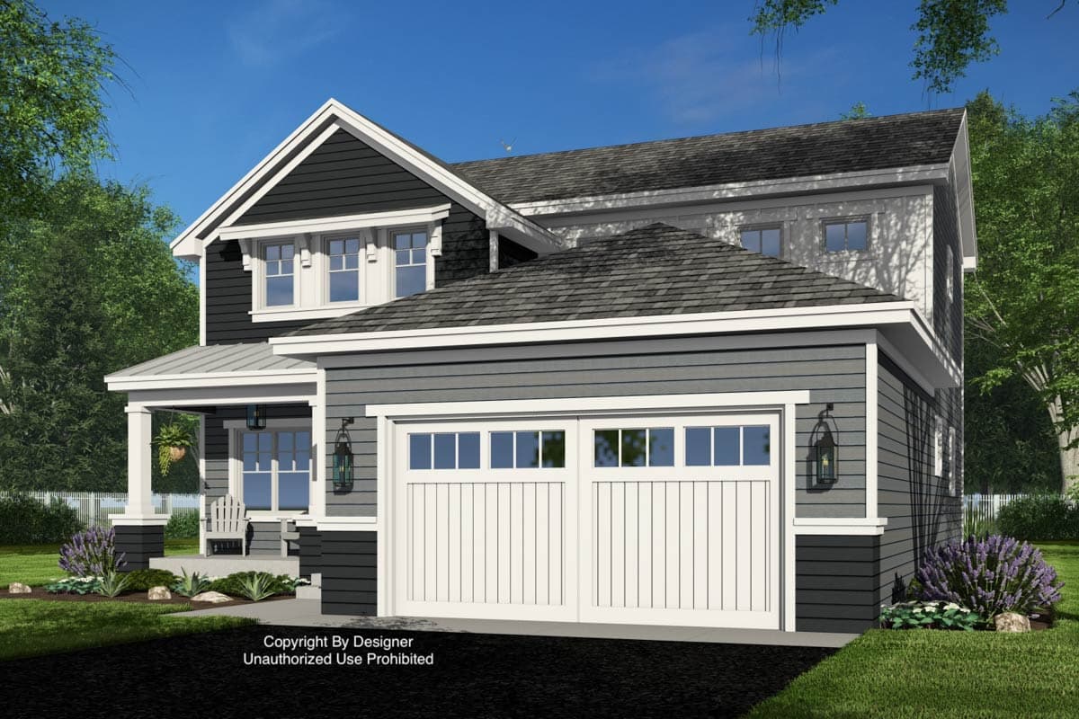 Plan 14969RK: Two-Story 3-Bedroom Craftsman House Plan with Home Office - 2132 Sq Ft - Image #7 - Craftsman, Traditional