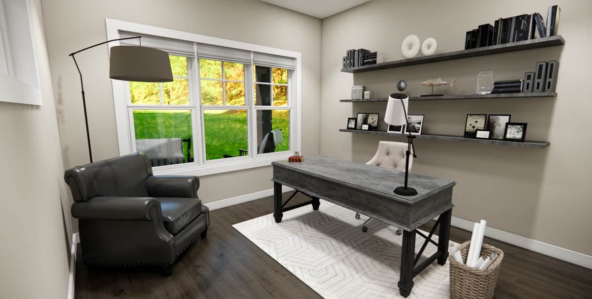 Plan 14969RK: Two-Story 3-Bedroom Craftsman House Plan with Home Office - 2132 Sq Ft - Image #10 - Craftsman, Traditional