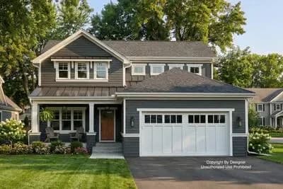 Two-Story 3-Bedroom Craftsman House Plan with Home Office - 2132 Sq Ft