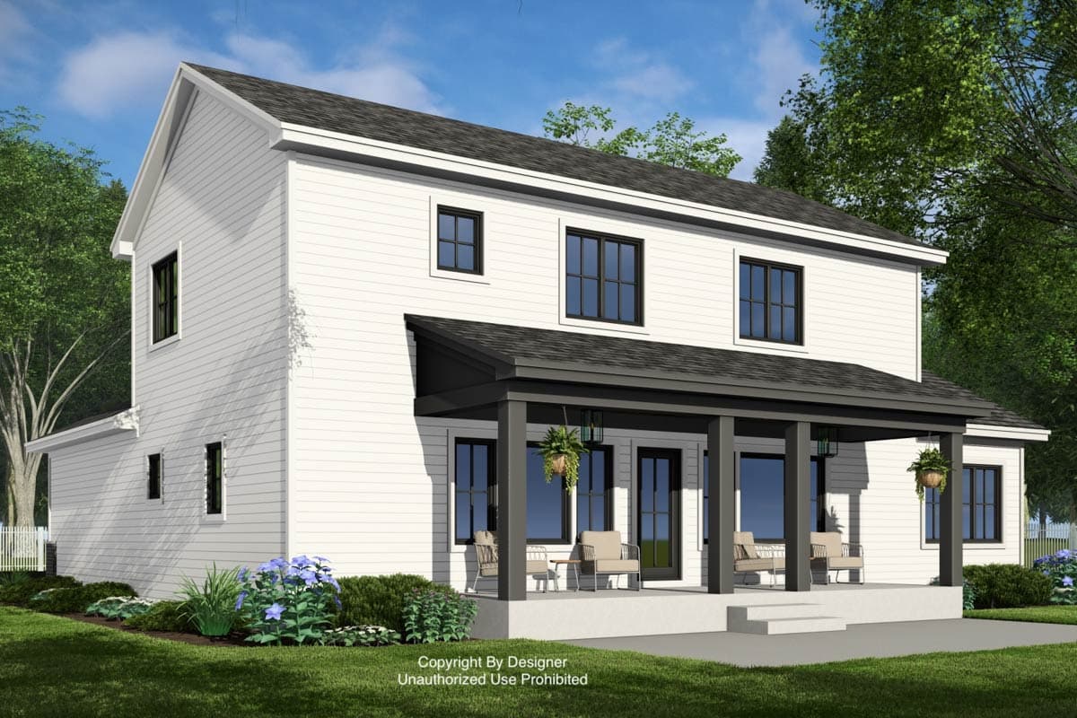 Plan 14970RK: 4-Bedroom Farmhouse Plan with Home Office and Nook - 2417 Sq Ft - Image #7 - Modern Farmhouse