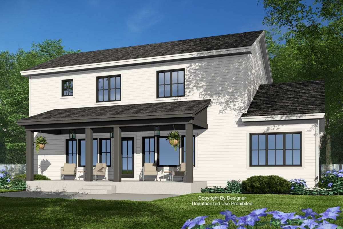 Plan 14970RK: 4-Bedroom Farmhouse Plan with Home Office and Nook - 2417 Sq Ft - Image #8 - Modern Farmhouse