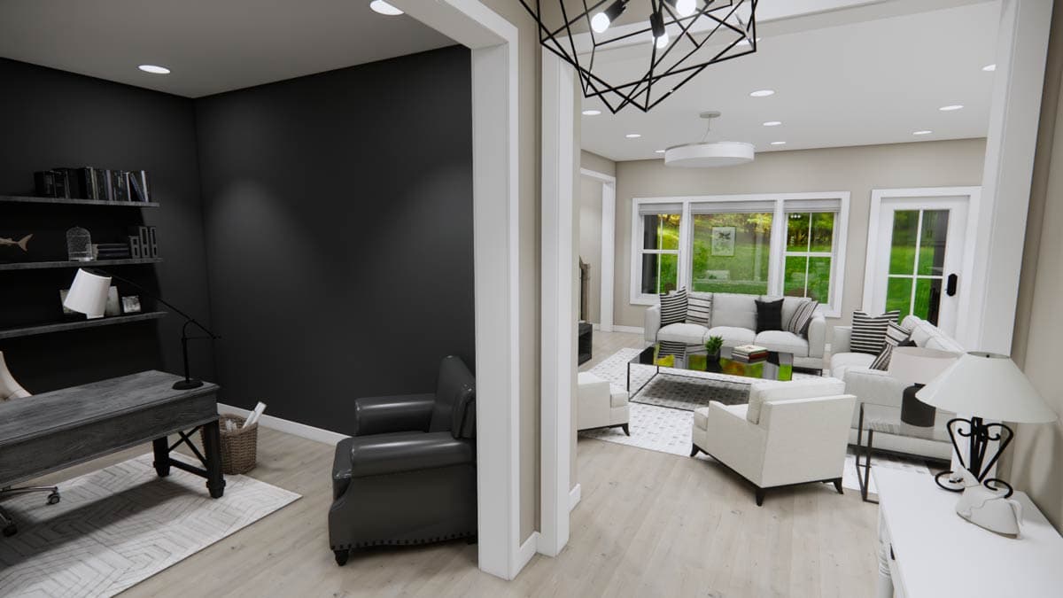 Plan 14970RK: 4-Bedroom Farmhouse Plan with Home Office and Nook - 2417 Sq Ft - Image #9 - Modern Farmhouse