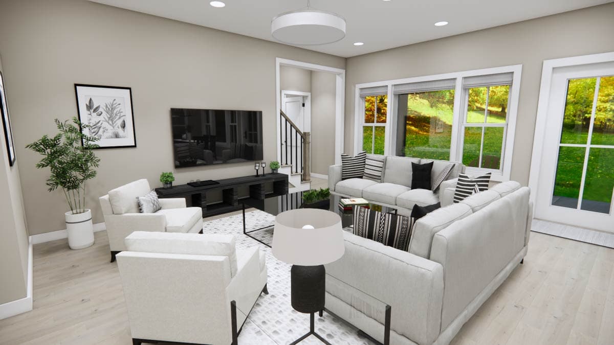 Plan 14970RK: 4-Bedroom Farmhouse Plan with Home Office and Nook - 2417 Sq Ft - Image #12 - Modern Farmhouse