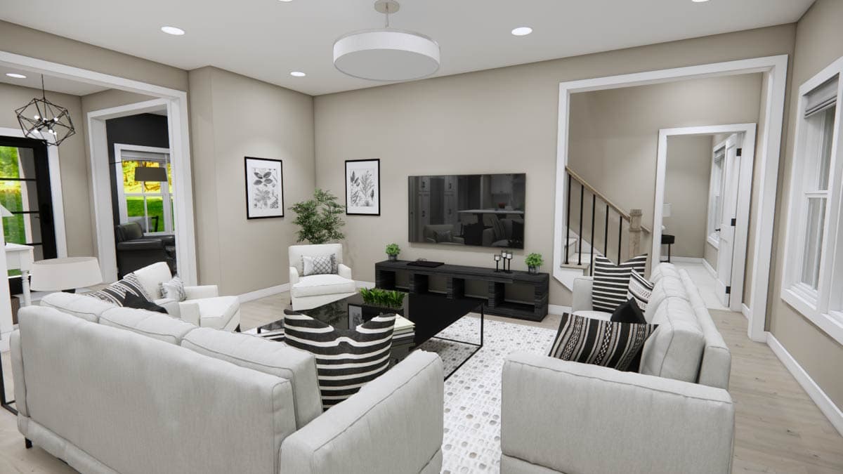 Plan 14970RK: 4-Bedroom Farmhouse Plan with Home Office and Nook - 2417 Sq Ft - Image #15 - Modern Farmhouse