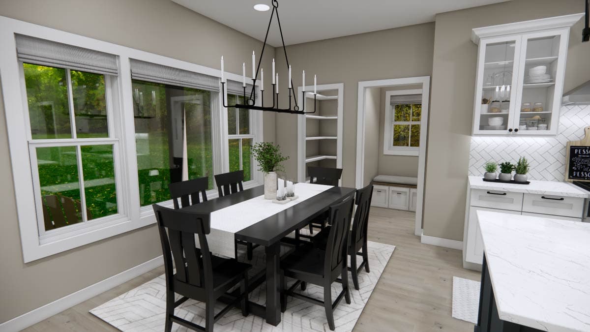Plan 14970RK: 4-Bedroom Farmhouse Plan with Home Office and Nook - 2417 Sq Ft - Image #16 - Modern Farmhouse
