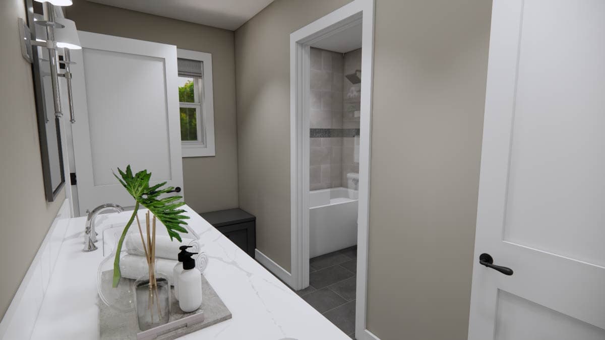 Plan 14970RK: 4-Bedroom Farmhouse Plan with Home Office and Nook - 2417 Sq Ft - Image #42 - Modern Farmhouse