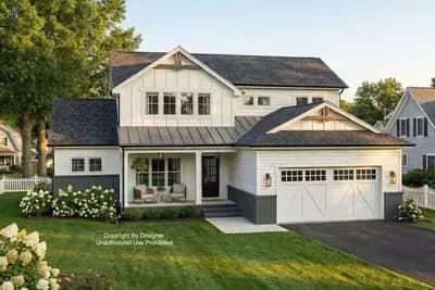 4-Bedroom Farmhouse Plan with Home Office and Nook - 2417 Sq Ft