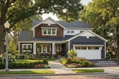Two-Story 4-Bedoom Traditional House Plan with Home Office - 2417 Sq Ft
