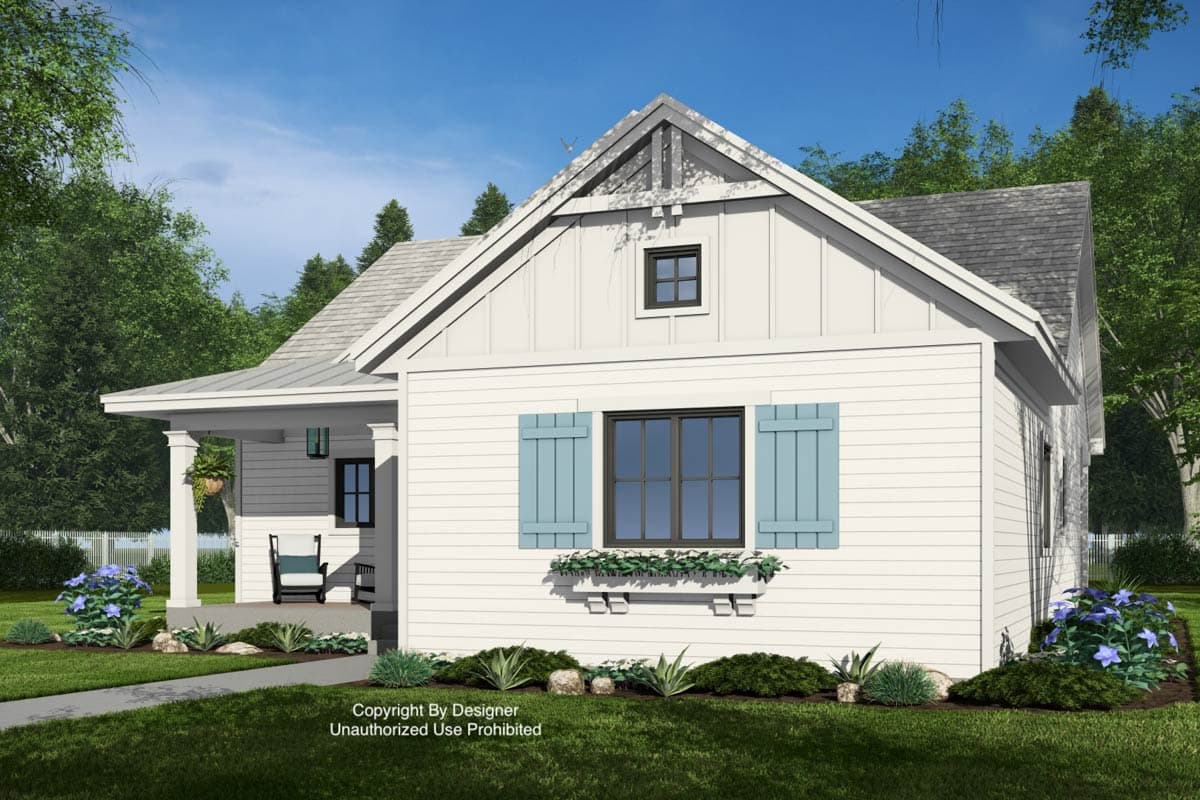 Plan 14973RK: Single-Story 3-Bed Modern Farmhouse Plan with L-Shape Kitchen - 1621 Sq Ft - Image #8 - Country, Farmhouse