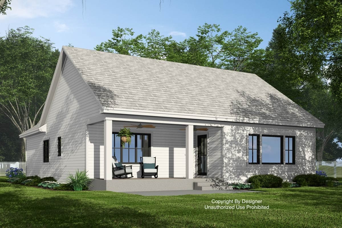 Plan 14973RK: Single-Story 3-Bed Modern Farmhouse Plan with L-Shape Kitchen - 1621 Sq Ft - Image #7 - Country, Farmhouse