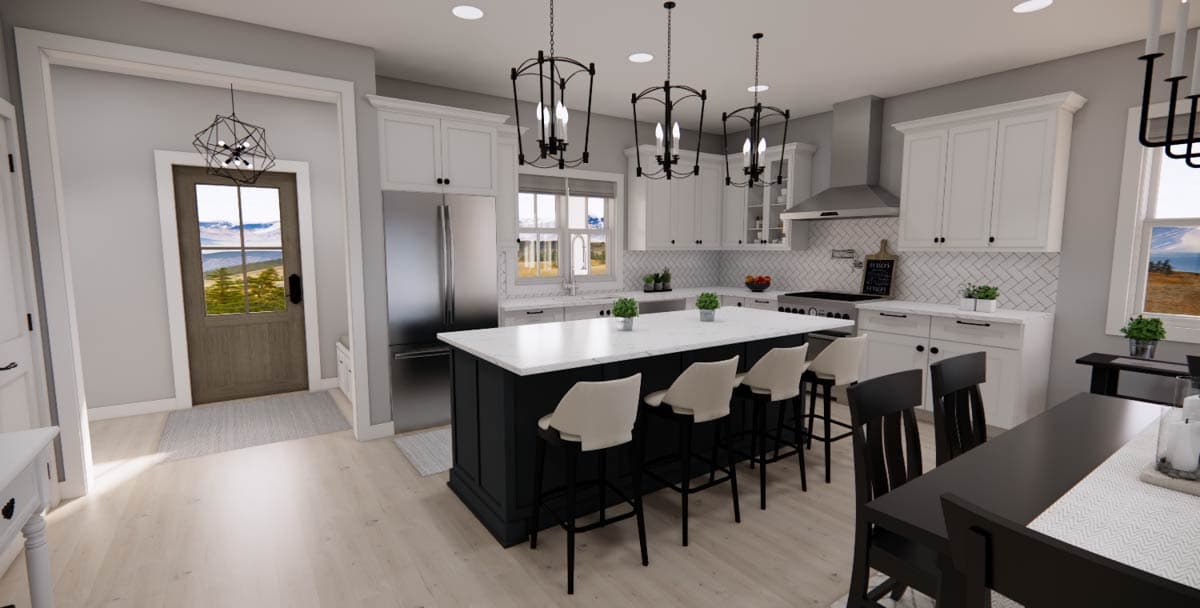 Plan 14973RK: Single-Story 3-Bed Modern Farmhouse Plan with L-Shape Kitchen - 1621 Sq Ft - Image #21 - Country, Farmhouse