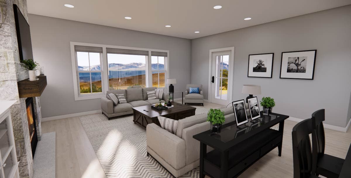 Plan 14973RK: Single-Story 3-Bed Modern Farmhouse Plan with L-Shape Kitchen - 1621 Sq Ft - Image #25 - Country, Farmhouse