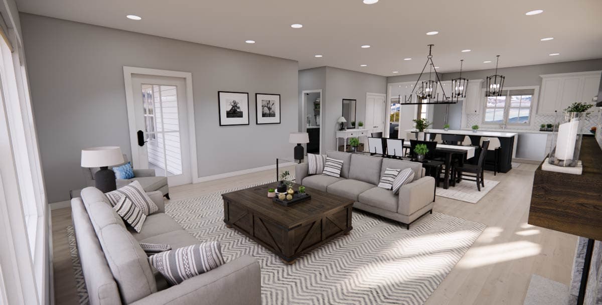 Plan 14973RK: Single-Story 3-Bed Modern Farmhouse Plan with L-Shape Kitchen - 1621 Sq Ft - Image #24 - Country, Farmhouse