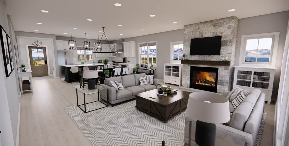 Plan 14973RK: Single-Story 3-Bed Modern Farmhouse Plan with L-Shape Kitchen - 1621 Sq Ft - Image #27 - Country, Farmhouse