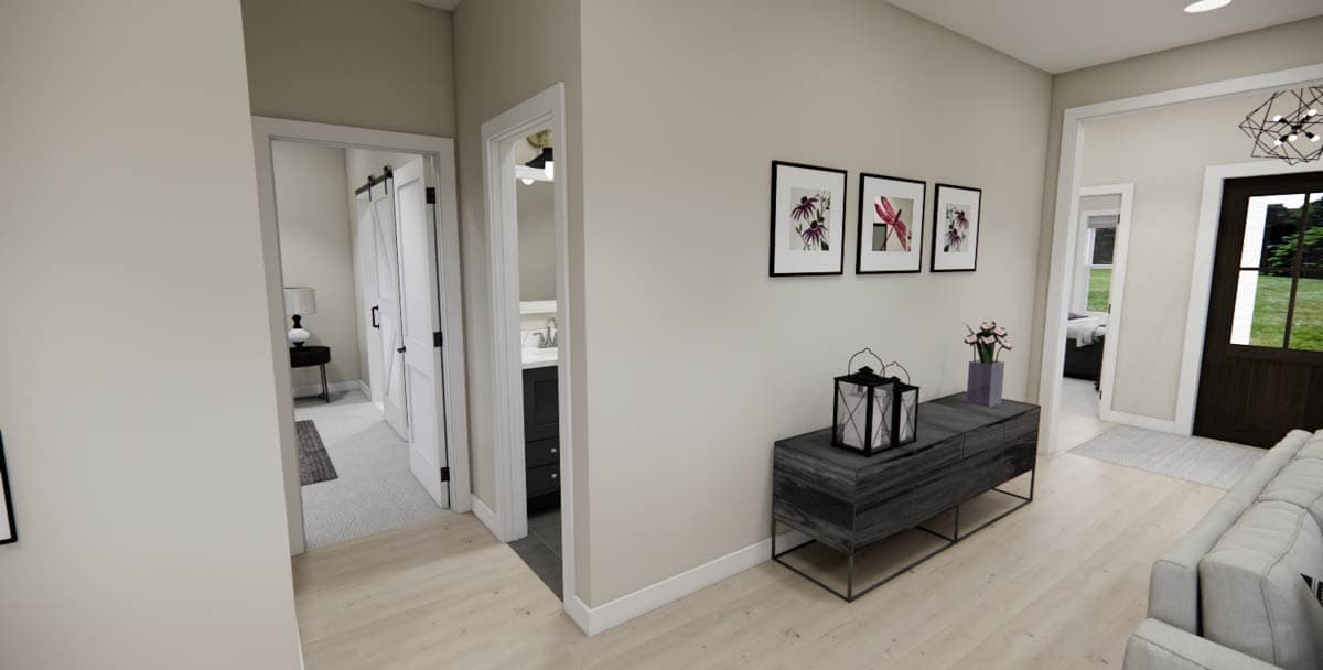 Plan 14976RK: Single-Story Modern Farmhouse Plan with Jack and Jill Bathroom Under 1500 Sq Ft - Image #28 - Farmhouse, Modern Farmhouse
