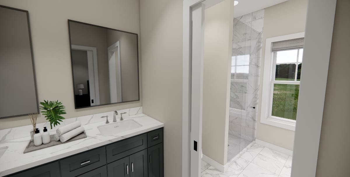 Plan 14978RK: Single-Story Craftsman House Plan with Jack and Jill Bathroom Under 1500 Sq Ft - Image #14 - Craftsman