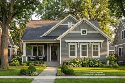 Single-Story Craftsman House Plan with Jack and Jill Bathroom Under 1500 Sq Ft