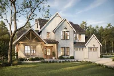 4-Bed Modern Craftsman House Plan with Main Level Primary Suite - 3367 Sq Ft 