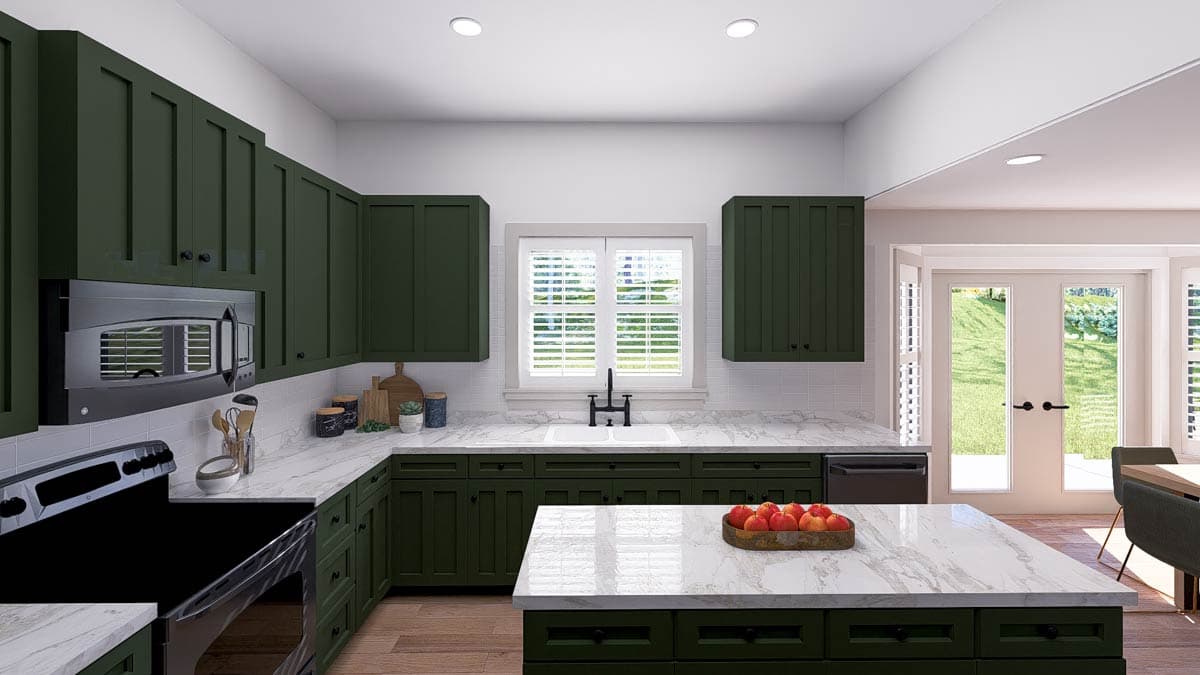 Plan 61601UT: Two-Story Traditional House Plan with Drive-Under 2-Car Garage - 2601 Sq Ft - Image #21 - Traditional