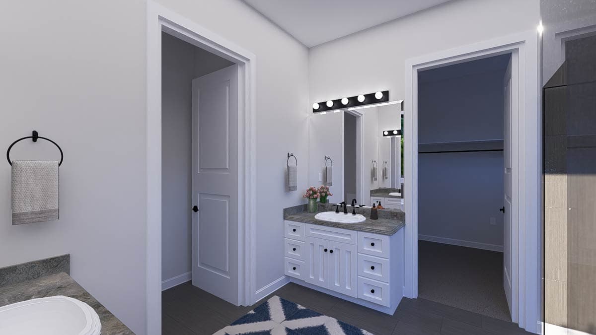 Plan 61602UT: Single-Story Country Ranch House Plan with Jack & Jill Bathroom - 2672 Sq Ft - Image #25 - Country, Ranch