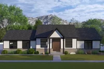 Single-Story Country Ranch House Plan with Jack & Jill Bathroom - 2672 Sq Ft
