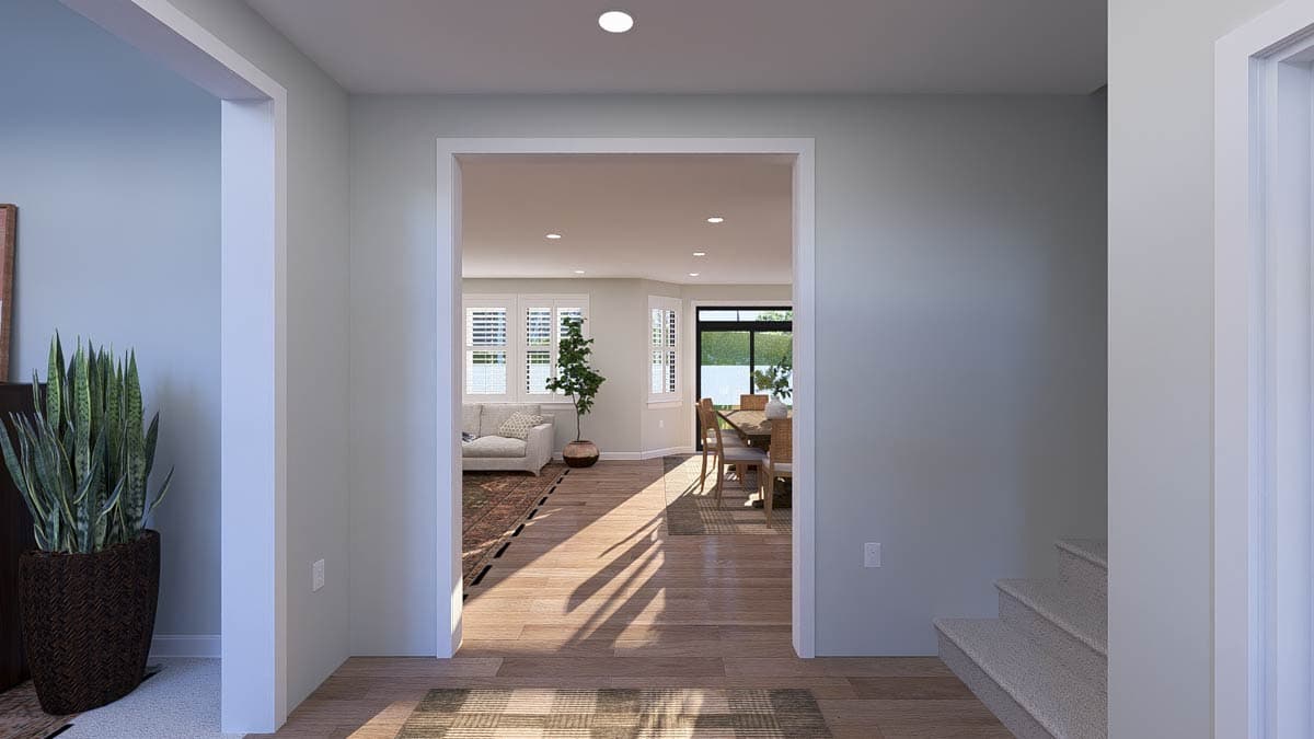 Plan 61603UT: Two-Story Traditional House Plan with Clustered Bedrooms - 2660 Sq Ft - Image #13 - European, Traditional