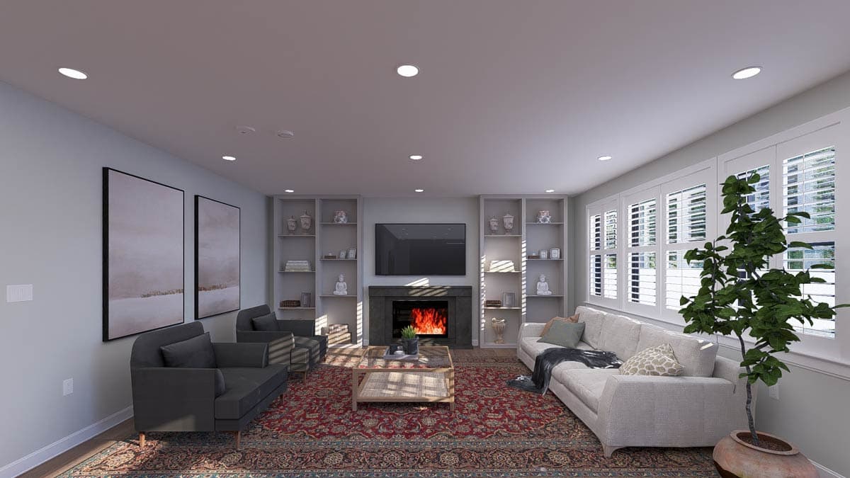 Plan 61603UT: Two-Story Traditional House Plan with Clustered Bedrooms - 2660 Sq Ft - Image #14 - European, Traditional