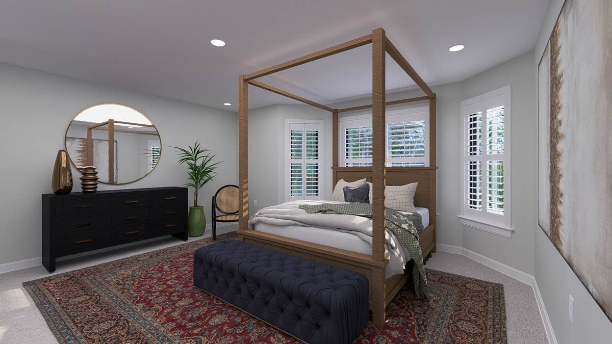 Plan 61603UT: Two-Story Traditional House Plan with Clustered Bedrooms - 2660 Sq Ft - Image #22 - European, Traditional