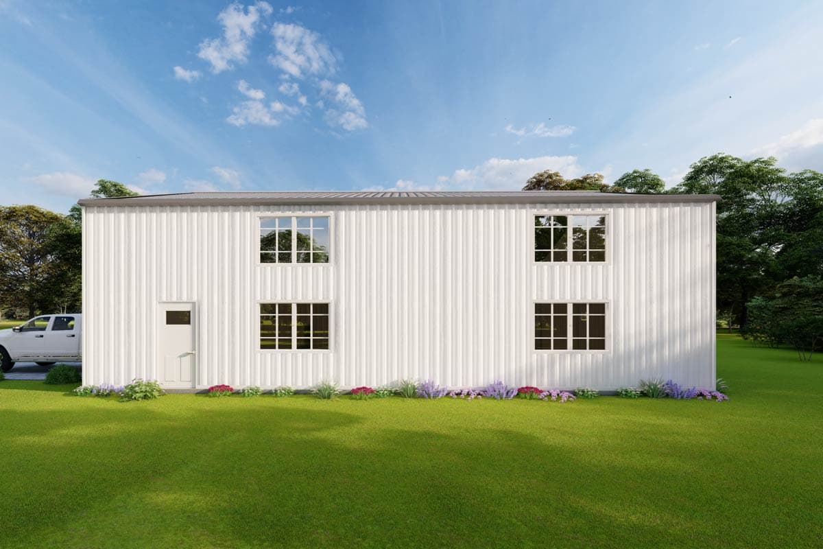 Plan 530133KTE: 3-Bed Barn-Style Modern Farmhouse with Workshop Garage - 2300 Sq Ft - Image #8 - Barndominium, Farmhouse, Modern Farmhouse