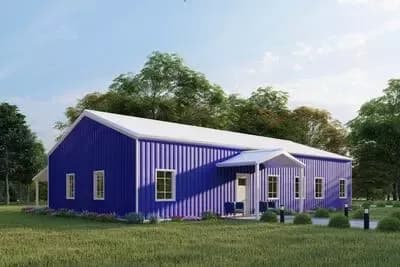 3-Bed Post-Frame Barndominum House Plan - 1792 Sq Ft