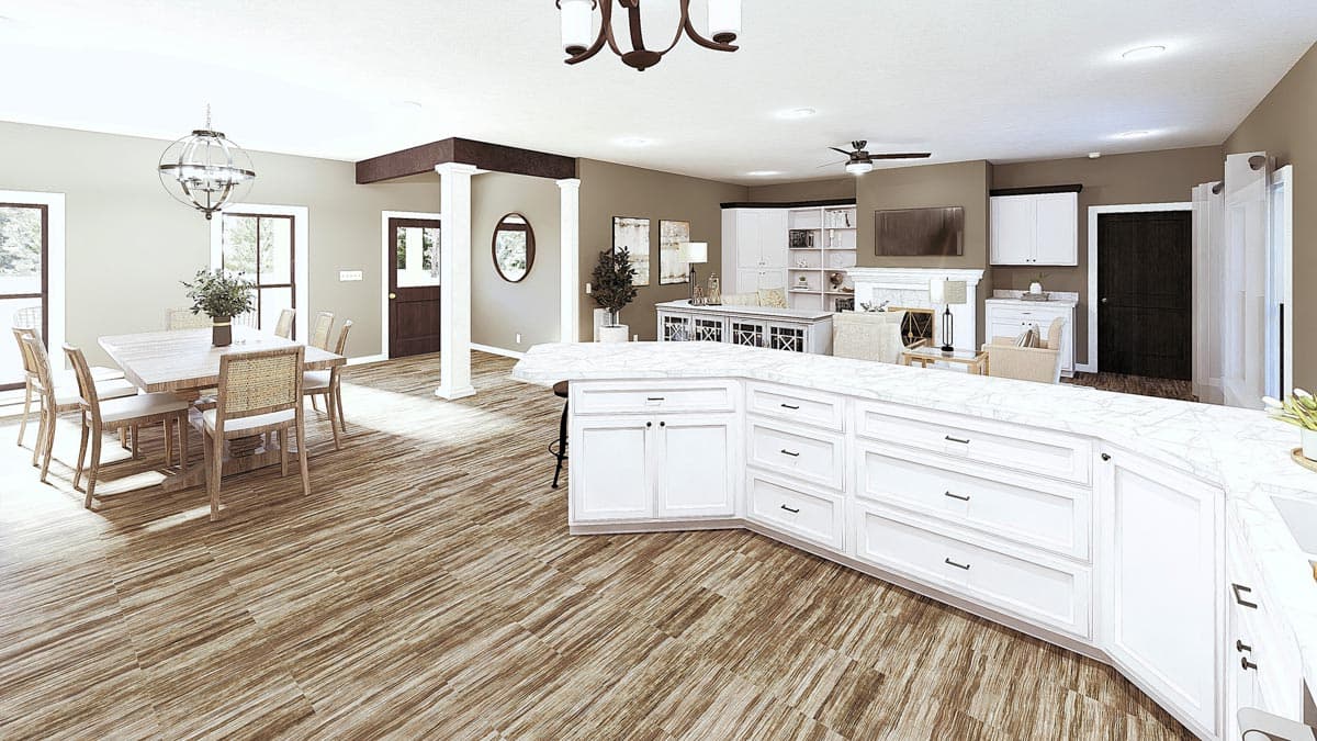 Plan 25057DH: 3-Bed Farmhouse Ranch with Private Primary Bedroom - 2096 Sq Ft - Image #7 - Country, Farmhouse, Ranch, Southern