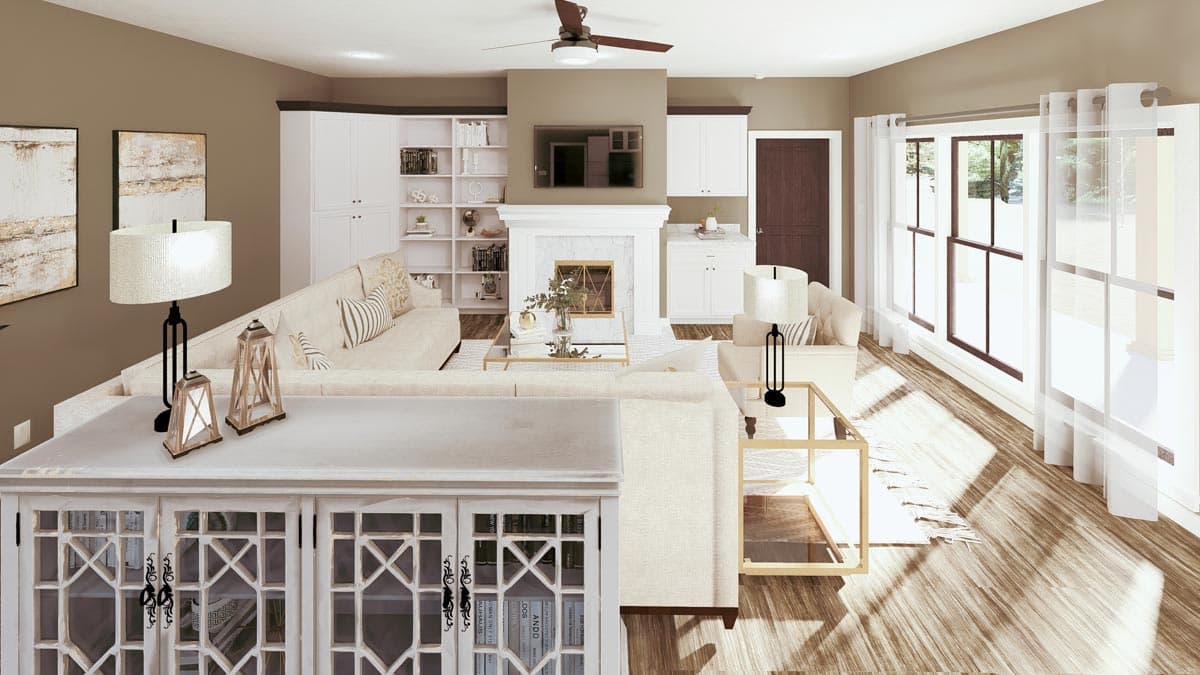 Plan 25057DH: 3-Bed Farmhouse Ranch with Private Primary Bedroom - 2096 Sq Ft - Image #11 - Country, Farmhouse, Ranch, Southern