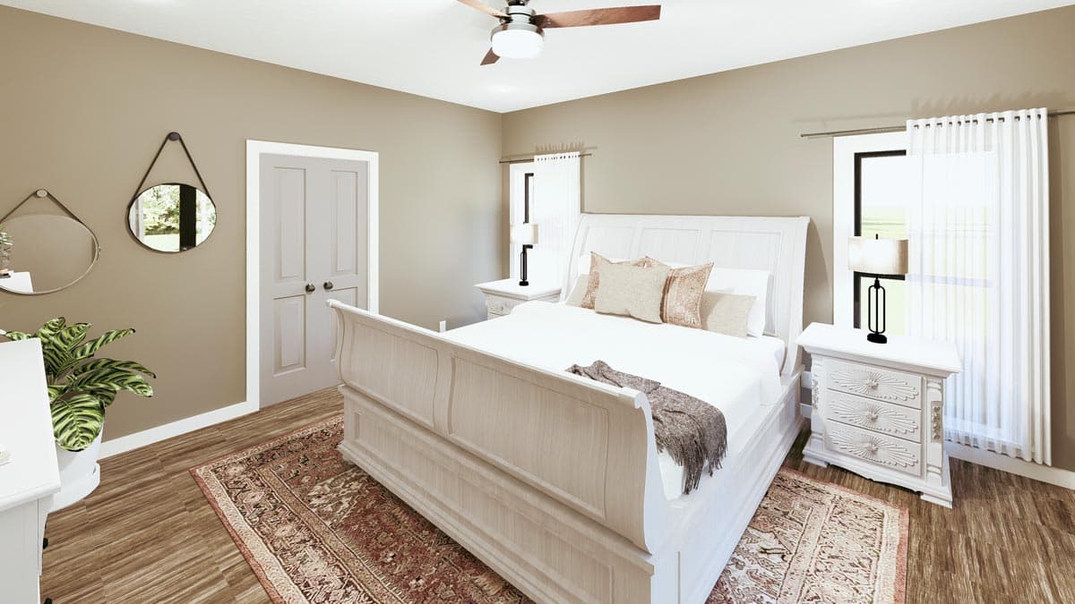 Plan 25057DH: 3-Bed Farmhouse Ranch with Private Primary Bedroom - 2096 Sq Ft - Image #8 - Country, Farmhouse, Ranch, Southern