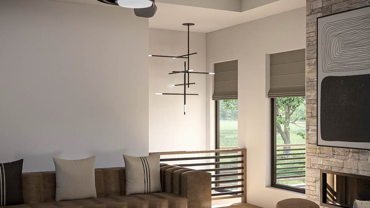 Plan 623486DJ: 3-Bedroom Contemporary Prairie House Plan with Rear Covered Deck - 2445 Sq Ft - Image #7 - Contemporary, Prairie