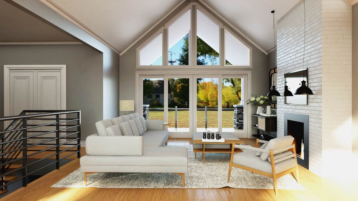 Plan 135333GRA: 1-Bed Mountain House Plan With Side-Sloping Lot - 2028 Sq Ft - Image #8 - Mountain