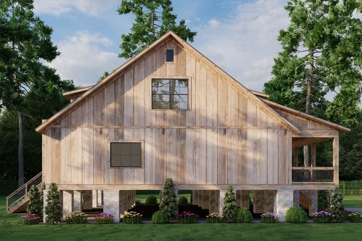 Plan 70916MK: 3-Bed County Cabin House Plan with Central Dog Trot - 2506 Sq Ft - Image #9 - Cabin, Country, Rustic