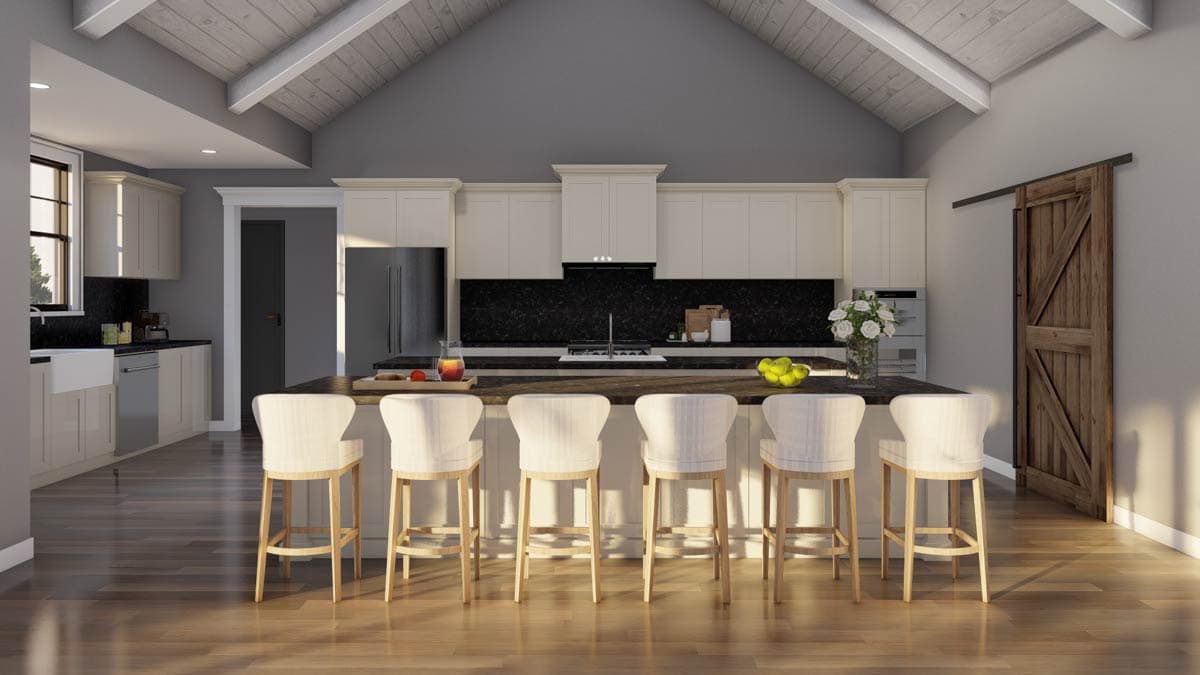 Plan 70918MK: 3-Bed Modern Farmhouse Plan with Unfinished Bonus Room Above - 2849 Sq Ft - Image #8 - Modern Farmhouse, New American