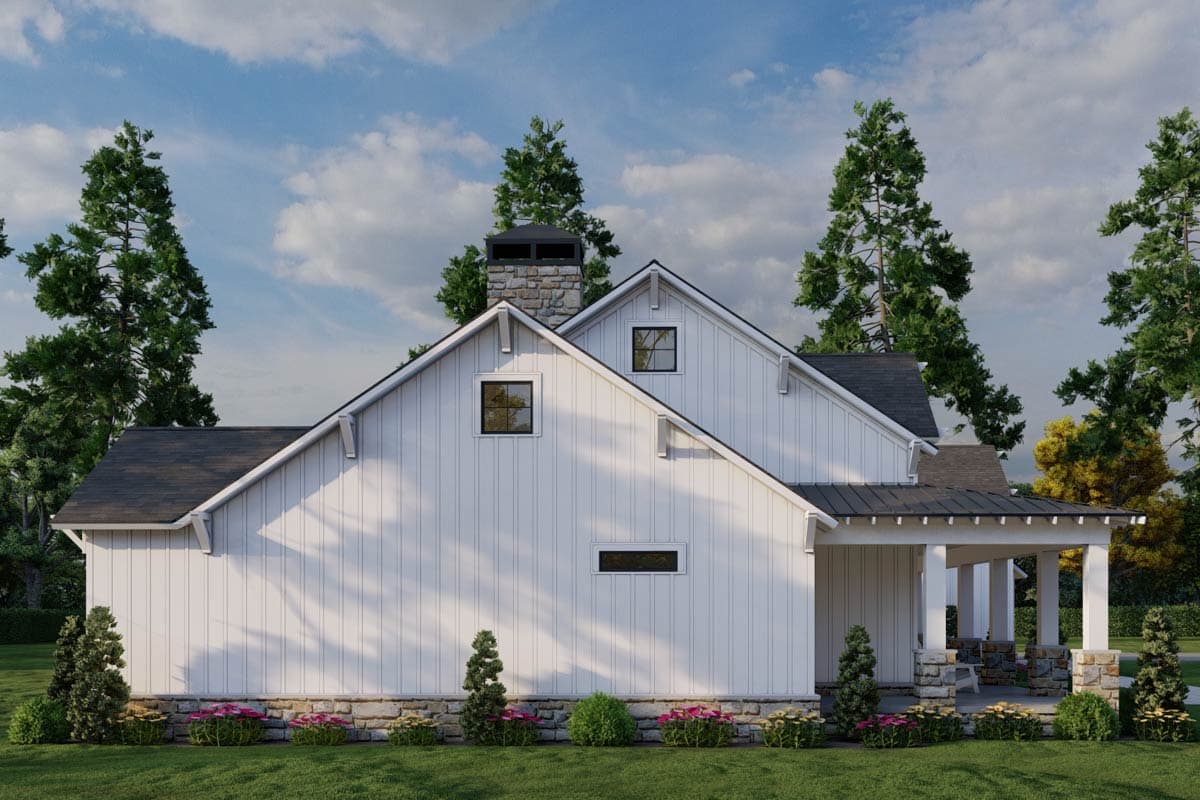 Plan 70918MK: 3-Bed Modern Farmhouse Plan with Unfinished Bonus Room Above - 2849 Sq Ft - Image #9 - Modern Farmhouse, New American
