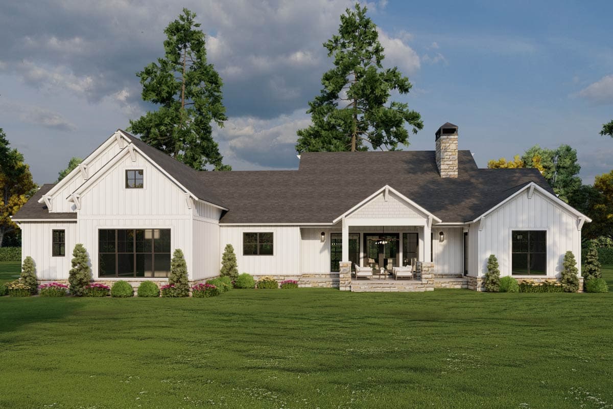 Plan 70918MK: 3-Bed Modern Farmhouse Plan with Unfinished Bonus Room Above - 2849 Sq Ft - Image #10 - Modern Farmhouse, New American