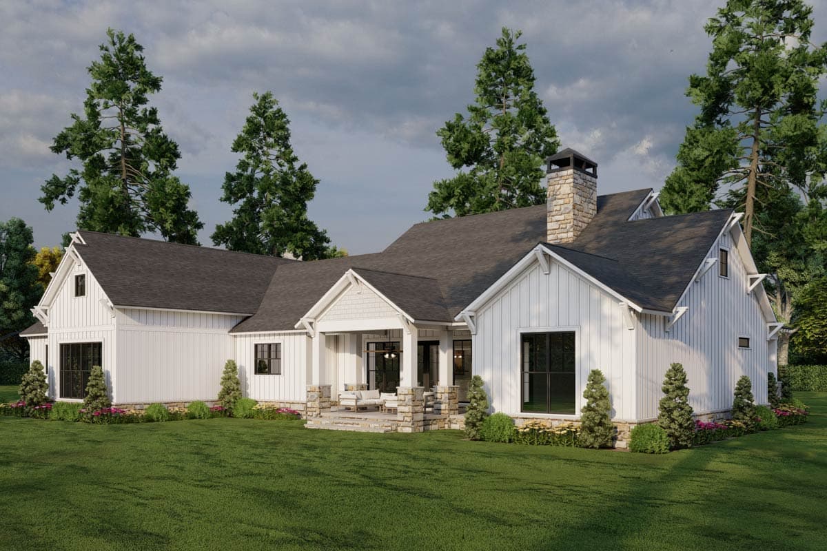 Plan 70918MK: 3-Bed Modern Farmhouse Plan with Unfinished Bonus Room Above - 2849 Sq Ft - Image #11 - Modern Farmhouse, New American