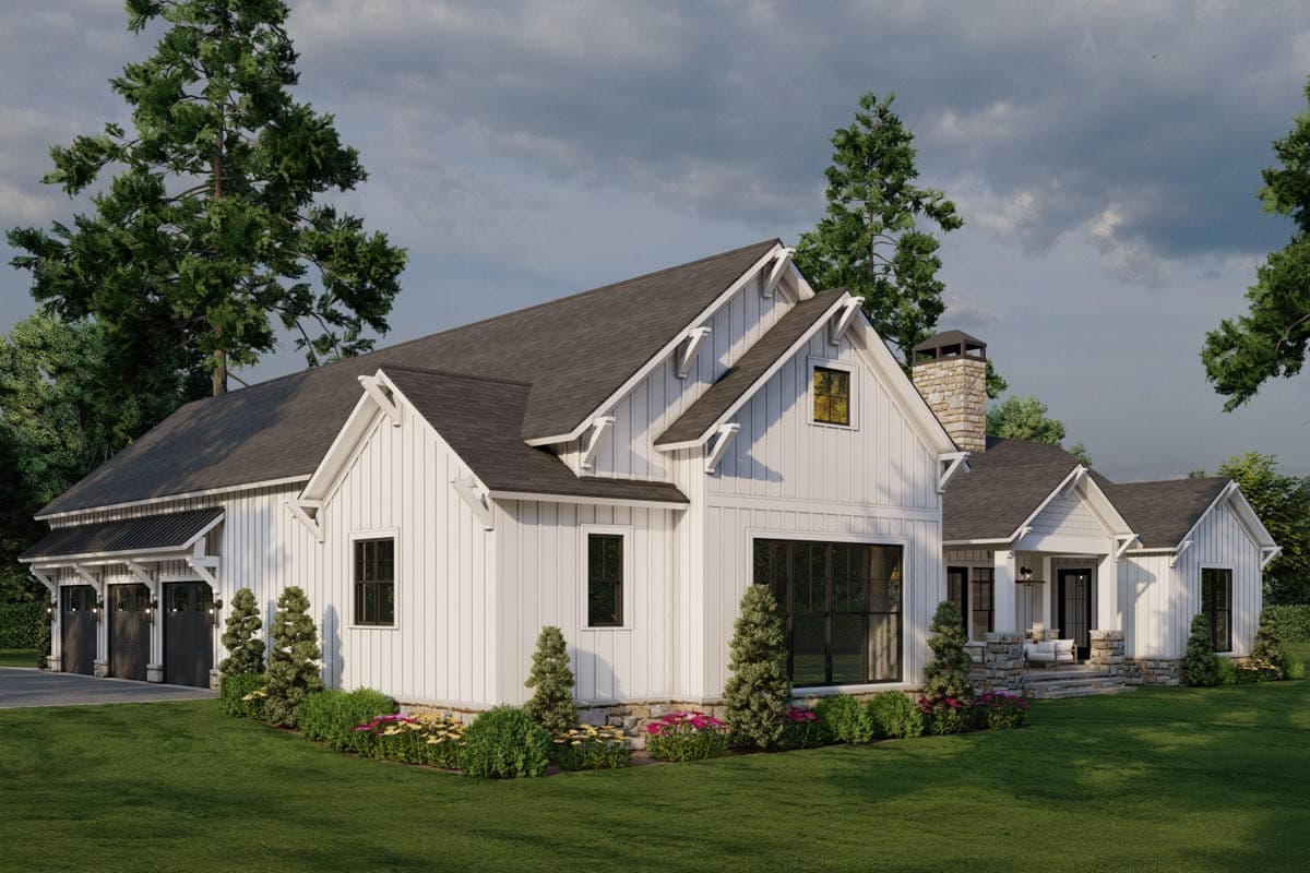 Plan 70918MK: 3-Bed Modern Farmhouse Plan with Unfinished Bonus Room Above - 2849 Sq Ft - Image #12 - Modern Farmhouse, New American