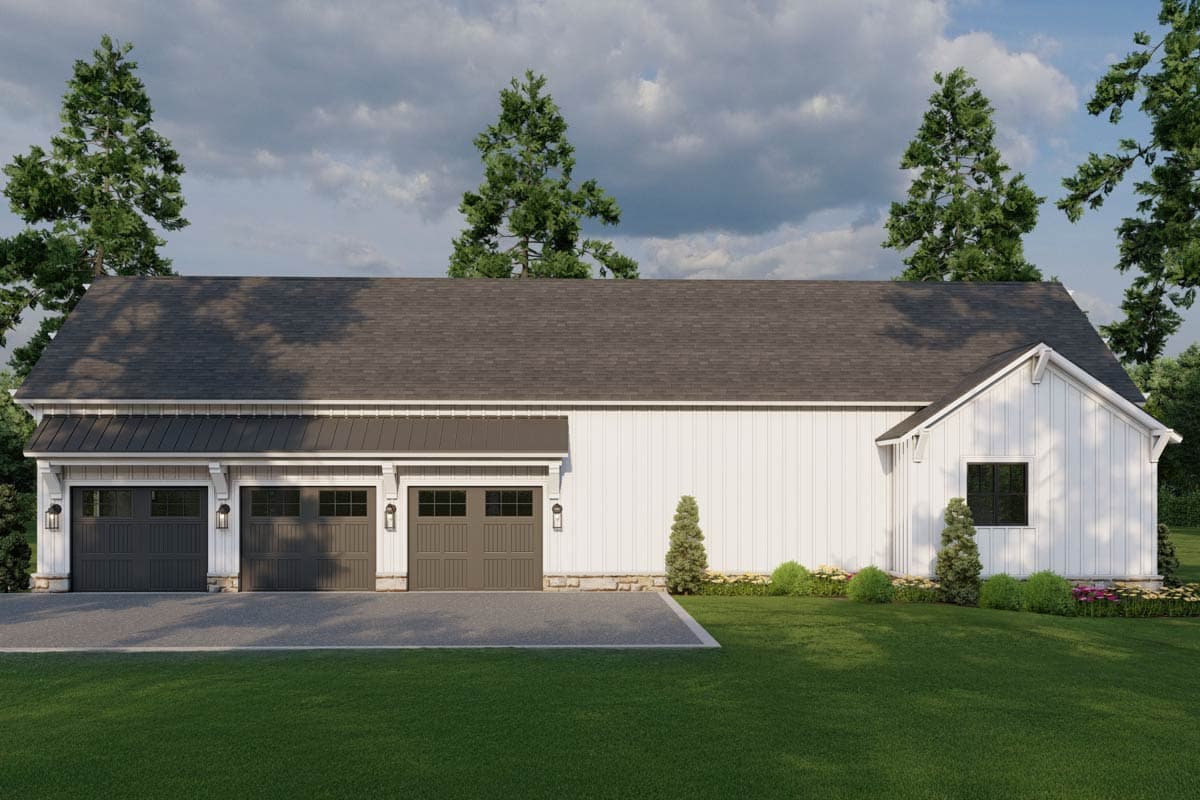 Plan 70918MK: 3-Bed Modern Farmhouse Plan with Unfinished Bonus Room Above - 2849 Sq Ft - Image #13 - Modern Farmhouse, New American