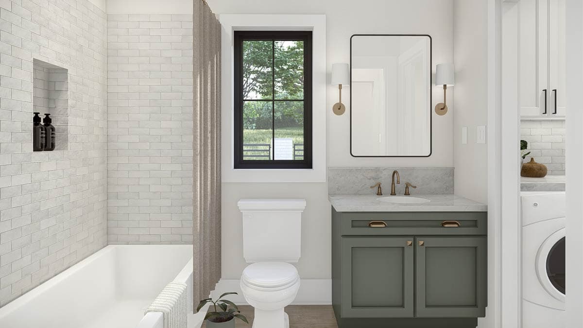 Plan 623488DJ: Multi Family House Plan with Two 1-Bed Matching Units Under 700 Sq Ft Each - Image #8 - Country, Craftsman, Ranch