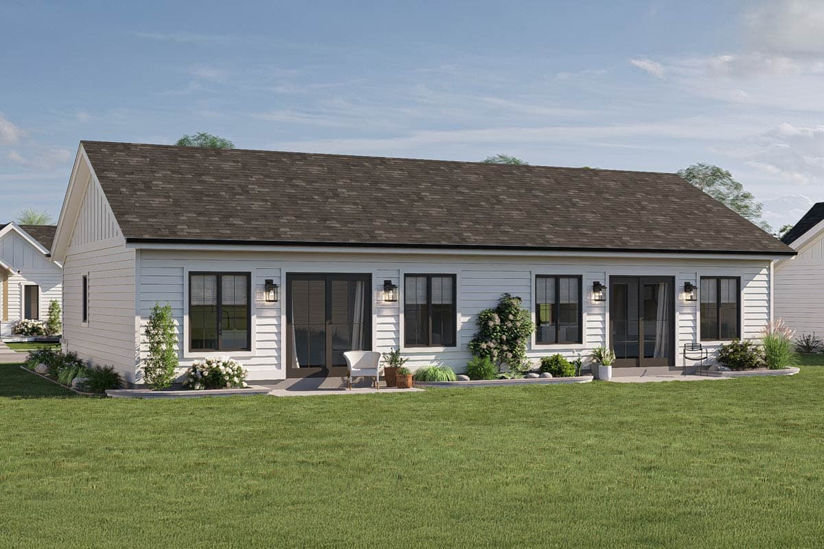 Plan 623488DJ: Multi Family House Plan with Two 1-Bed Matching Units Under 700 Sq Ft Each - Image #11 - Country, Craftsman, Ranch