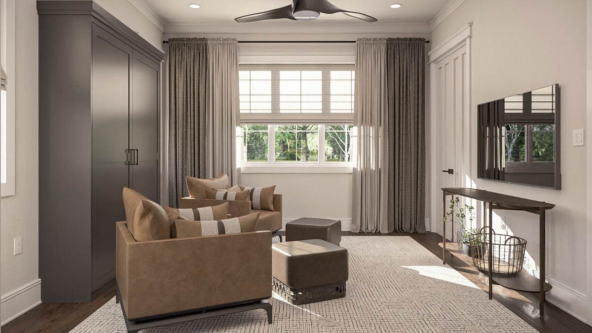 Plan 623490DJ: 3-Bedroom European House Plan with a Separate Guest Suite - 2997 Sq Ft - Image #9 - European, Transitional